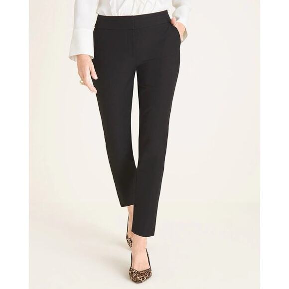 🆕 Chico’s So Slimming Sophia Slim Ankle Pants In Black SZ 2/12 - Picture 1 of 6